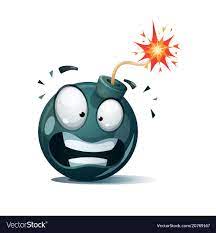 Cartoon Bomb Fuse Wick Spark Icon Disgust Smiley Vector Eps 10 Download A Free Preview Or High Quality Adobe Illustrator Ai Cartoon Art Sketches Comic Art