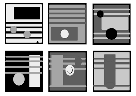 Dessin noir et blanc sur du papier de carte de qualité. Carres Noir Blanc Digital Arts By Martina D Artmajeur