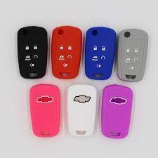 6colors Silicone Rubber Car Key Cover Case For Chevrolet Camaro Cruze Equinox Malibu Sonic Volt S Chevy Cruze Accessories Camaro Accessories Chevy Accessories