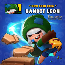 A request for a friend of my discord server (u/koishiko) fem leon, male nita. Skin Idea Bandit Leon Brawlstars