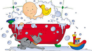 Caillou 4 yaşında bir erkek çocuğudur. Caillou Celebrates National Bubble Bath Day Caillou