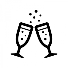 シャンパンで乾杯のシルエット 無料のai png白黒シルエットイラスト シルエット イラスト ビール イラスト イラスト