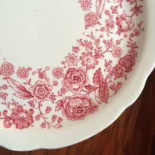 Decorative frame with floral ornament. Vintage Wellsville Dinner Plate Red Floral Border Ca 1960 Etsy Dinner Plates Plates Red Floral