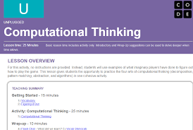 Commonsense.org (education resources and privacy evaluations) and commonsensemedia.org (media reviews, advice. Code Org Unplugged Computational Thinking Activities Computational Thinking Lesson Coding
