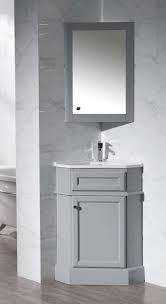 The vanity has simple yet sophisticated lines, a simple craftsman or farmhouse elegance. Corner Bathroom Vanities Small Bathroom Ideas 101
