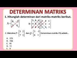 Check spelling or type a new query. Contoh Soal Determinan Matriks Dan Pembahasan Youtube