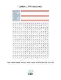 This federal holiday was formalized as a way of remembering and. Memorial Day Word Search Imom