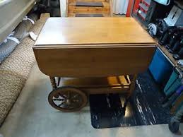 Vintage Kling Colonial Ethan Allen Drop Leaf Serving Cart Tea Server New England Style Ethan Allen Tea Server