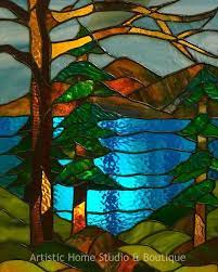 Find stained glass patterns on the web that feature various landscapes and still lives. 320 Stained Glass Landscapes Ideas In 2021 Stained Glass Glass Stained Glass Art