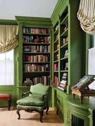 How To Refurbish An Old Bookcase Home Library Design Green Rooms Home Libraries