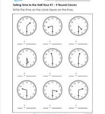 1st grade telling time worksheets a wellspring of worksheets