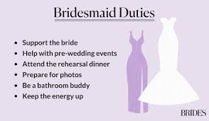 bridesmaid duties list