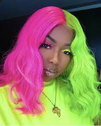 Summer Color Pink And Green Hair Color Green Hair Colors Split Dyed Hair Green Hair
