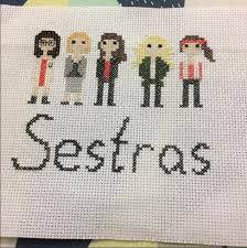 She's even included pets, hobbies, and fonts for you to choose from to really make it special. Fo Orphan Black Clones My First Try And Cross Stitching People Crossstitch