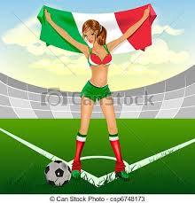 At logolynx.com find thousands of logos categorized into thousands of italy national footb, team logo. Italy Woman Soccer Fan Illustration In Vector Format Eps Canstock