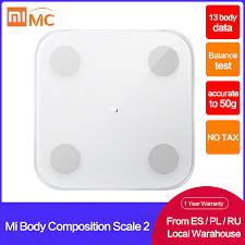 It automatically identifies each family member and can store up to 16 user profiles. Xiaomi Mijia Mi Smart Body Composition Scale 2 Fat Weight Scale Bathroom Digital Electronic Led Screen Balance App Data Analysis Best Products