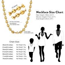 Chainshouse Men Women 18k Gold Plated Coffee Beans Chain 10 5mm Stainless Steel Necklace Biker Punk Style 18 30 Inches