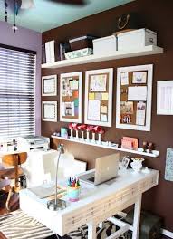 Small Office Idea Love The Chocolate Colored Wall Ruang Kerja Rumah Ruangan