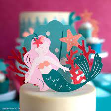 Free Free Mermaid Cake Topper Svg Free SVG PNG EPS DXF File
