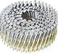 findmall 1-1/2 Inch 3600 Count Siding Nails 15-Degree Wire Collated Coil  Full Round Head Hot-Dipped Galvanized Siding Nails