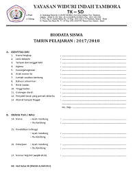 Biodata sendiri adalah salah satu syarat utama pada saat sahabat belajar akan melakukan pendaftaran pada sebuah perusahaan atau. Biodata Siswa Pdf