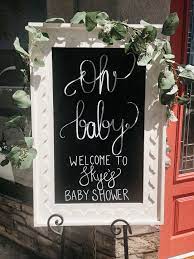 Oh Baby Welcome Sign Welcome Sign Chalkboard Quote Art Baby Shower
