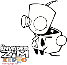 Zim sits down and looks at the kid on his other side.) zim: Invader Zim Coloring Pages Cartoon Kids Coloring Pages