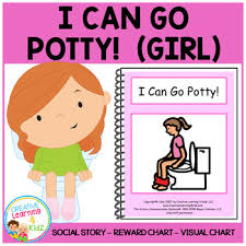 Social Story I Can Go Potty Girl Visuals Rewards Toilet Training Autism