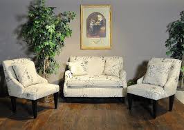 Living Room With Chairs And Couch Covered In Script Fabric Chelsea Home Furniture Furniture Modern Couch Set