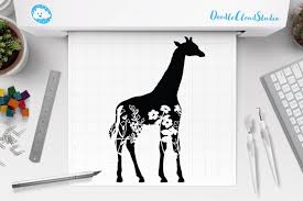 And search more of istock's library of giraffe silhouette in red png image. Floral Giraffe Svg Floral Giraffe Clipart Floral Animal 512130 Cut Files Design Bundles