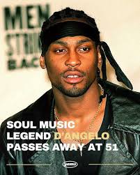 RIP D'Angelo. A huge fan of Prince, and open to the world about how much he  was inspired by him. 💜💔 He will be missed by so many.