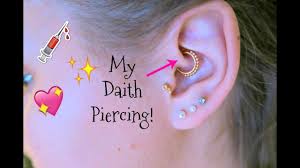 The piercer and shop should be credited whenever possible. My Daith Piercing Triple Forward Helix Update Youtube