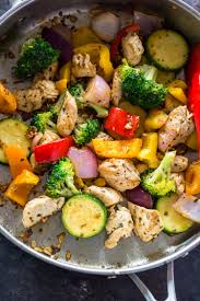 With vegetables like tomatoes and mushrooms, it can be adapted to serve with rice, potatoes, or a salad. Quick Healthy 15 Minute Stir Fry Chicken And Veggies Gimme Delicious