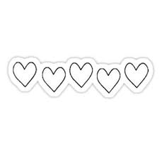 Stickers for kids teens, vinyl vsco waterproof cute aesthetic stickers, . Love Hearts Sticker By Strangdesigns Black And White Stickers White Stickers Cool Stickers