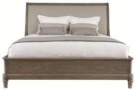 Belgian Oak French Truffle Upholstered King Size Sleigh Bed By Bernhardt I Think I Like This Headboard Better Bed Furniture Upholstered Sleigh Bed Sleigh Beds