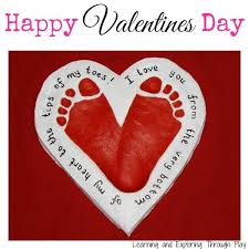 Salt Dough Heart Footprint Keepsake Red Ted Art Make Crafting With Kids Easy Fun Valentine Day Crafts Valentine Crafts Valentines