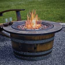 Wine Barrel Fire Pit With Slate Top Wine Barrel Fire Pit Barrel Fire Pit Fire Pit Table Top