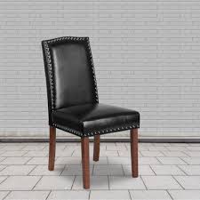These chairs are useful for dining rooms, living room and formal easycare practicality with the page. Black Leather Parsons Chair Qy A13 9349 Bk Gg Restaurantfurniture4less Com