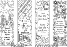 Let's hear it for love…of books! Set Of 4 Coloring Bookmarks With Quotes Bookmark Templates Etsy Coloring Bookmarks Coloring Bookmarks Free Bookmark Template
