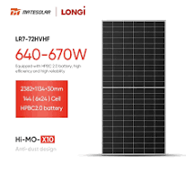 Longi Himo X10 Solar Panels HPBC 2.0 Technology LR7-72HVHF 640W 645W 650W  655W 660W Photovoltaic Modules N-Type HPDC