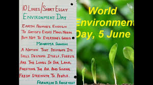 The united nations established in 1972 to mark the opening of the stockholm conference on street rallies, parades, street plays create awareness about world environment. World Environment Day 10 Simple Lines On World Environment Day Speech On World Environment Day2020 Youtube