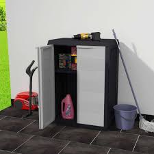 Bis 17 uhr bestellt, morgen portofrei geliefert! Garten Terrasse Aussenschrank Gartenschrank Aufbewahrungsschrank Mit Ablaufschlitzen Schwarz Garten Terrasse Mobel