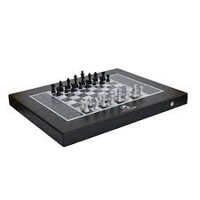 Grand Kingdom Set Limited Edition Square Off Touch Of Modern Stylized modern chess set with genuine leather chess board.