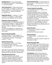 46 Homemade Spice Mixes Printable English Spanish My Food Storage Cookbook Homemade Spice Mix Homemade Spices Spice Recipes
