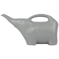 Elephant Watering Can Plastic Gray Esschert Design Usa