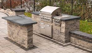 Bbq Grill Islands Landscaping Products Supplier Techo Bloc Outdoor Grill Station Outdoor Kitchen Design Bbq Grill Island