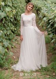 Browse david's bridal pretty collection of modest wedding gowns, including dresses with sleeves & conservative styles, all at amazing prices. Modest Wedding Dresses Off 76 Www Daralnahda Com