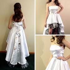 High Low Style Camo Wedding Dress Camo Wedding Dresses Wedding Dresses For Girls Camouflage Wedding Dresses