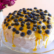 Blueberry And Lemon Curd Pavlova Nadia Lim Recipe Pavlova Recipe Lemon Curd Pavlova Berries Recipes