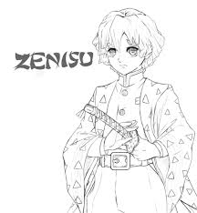 Color online and print these chibi nezuko for free. Zenitsu Coloring Pages Demon Slayer Coloring Pages Coloring Pages For Kids And Adults